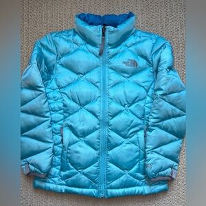 North Face Girls Jacket Turquoise Blue small 7/8
